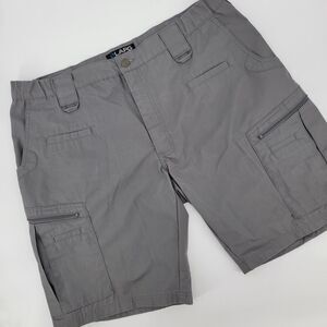 LA Police Gear Mens Grey Rip-Stop Fabric Atlas Tactical Utility Shorts 40 EUC